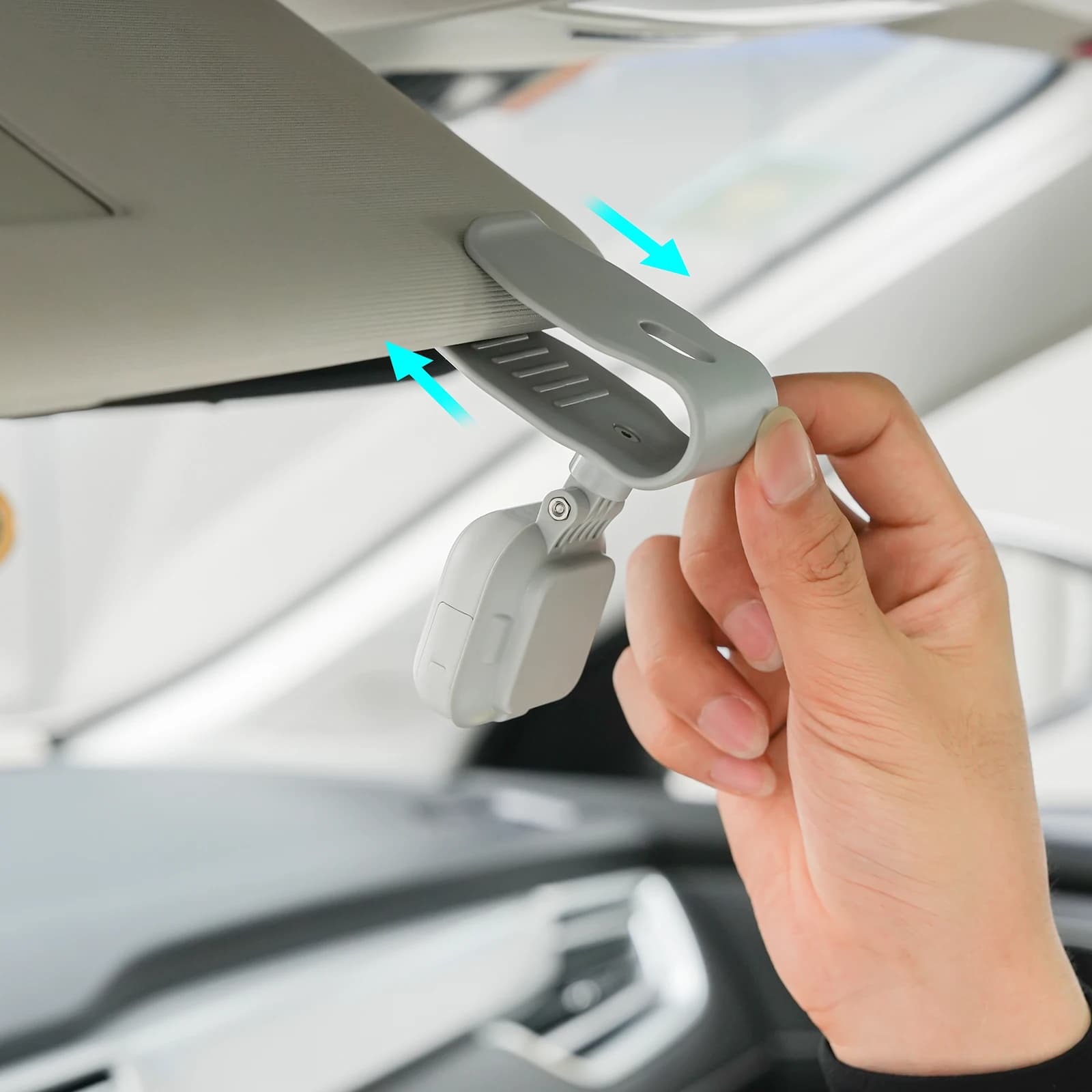 Supporto per visiera parasole per auto per Insta360 GO, supporto ultra magnetico per action camera, accessori