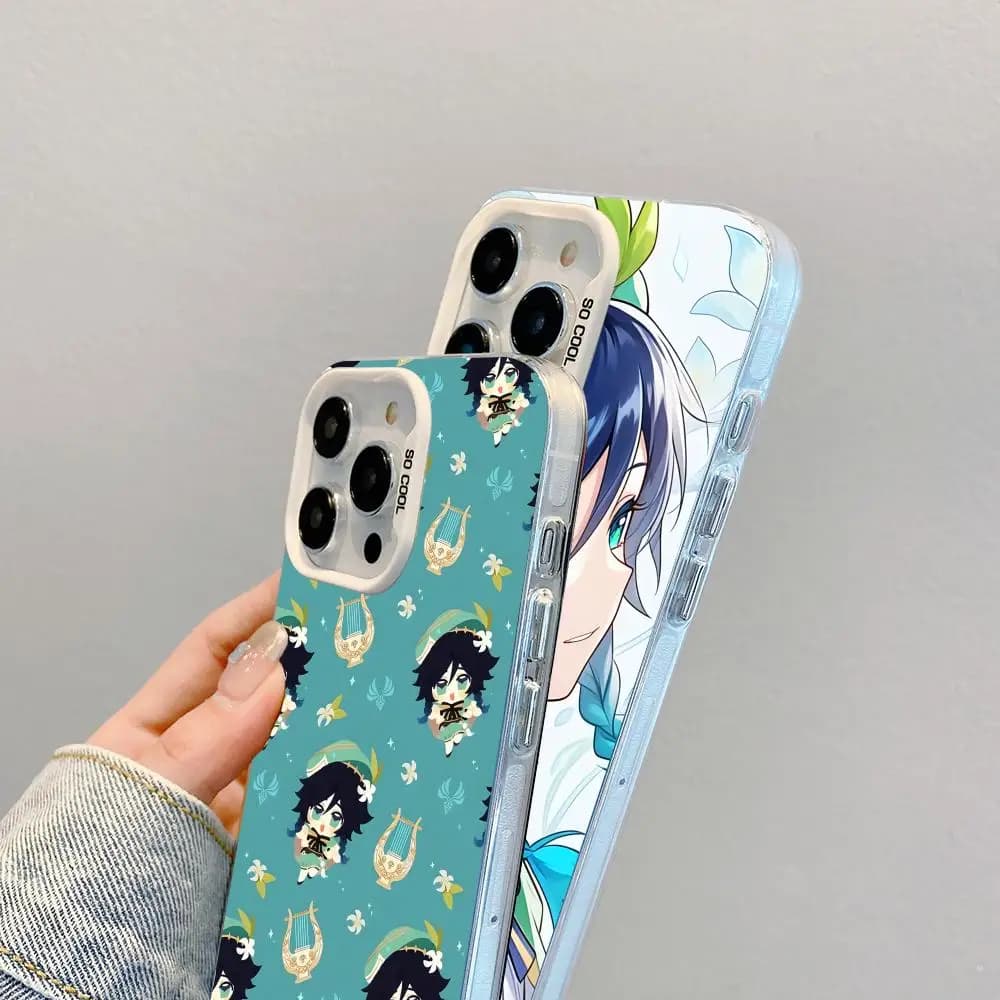 Custodia per telefono trasparente bianca Game GI Venti per iPhone 17 16 15 14 13 12 11 X XR XS Air Pro Max Plus Cover Colorata