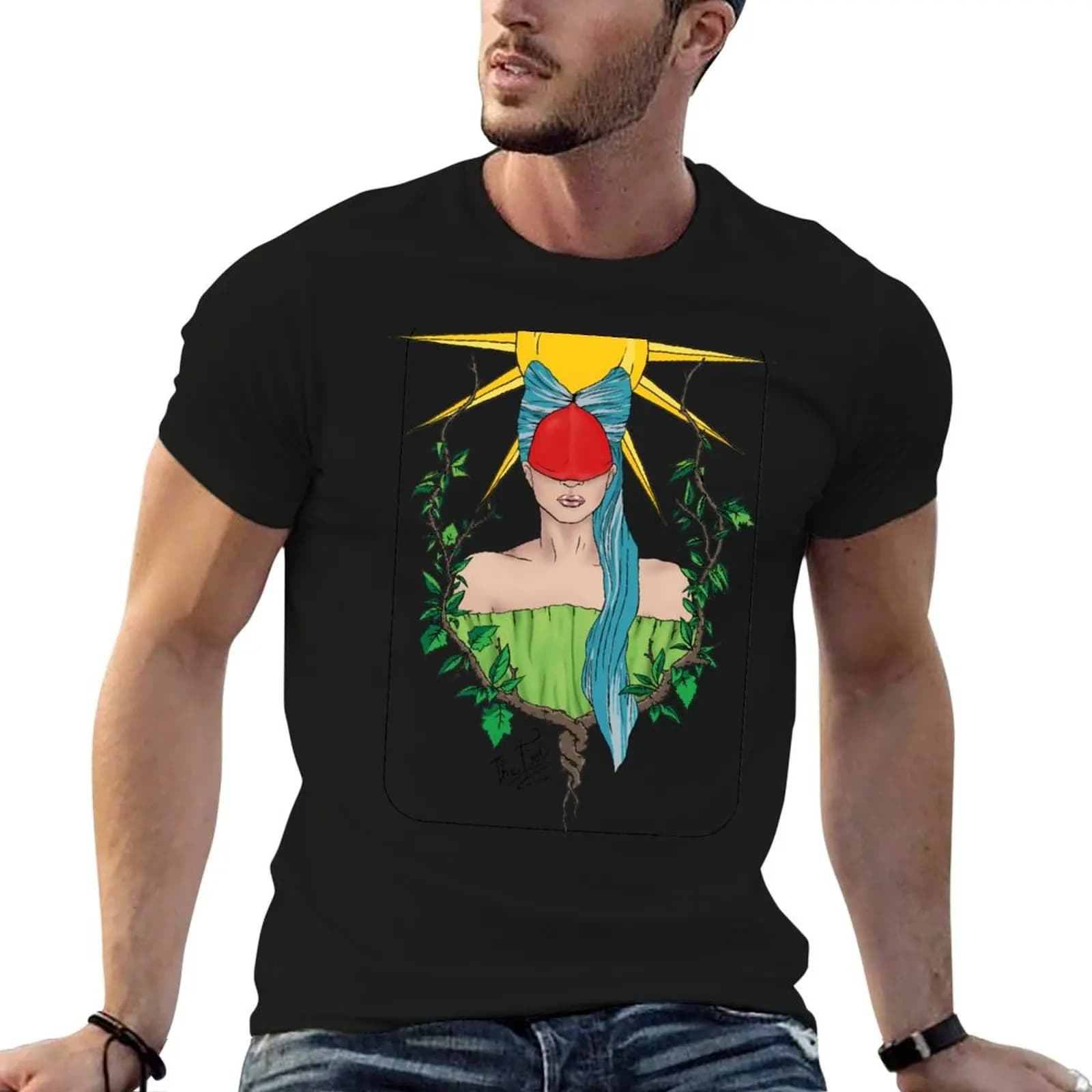 The Fool (Tarot Card 0) T-Shirt Active Wear Sports T-Shirt for Men