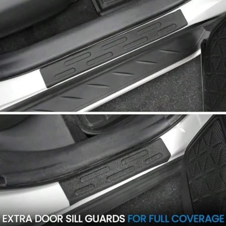 Floor Mats Set For RAV4 2019-2025 Include Hybrid,Extra Door Sill Guards, TPE All Weather Cargo Mat Backrest Mat Cargo Liner