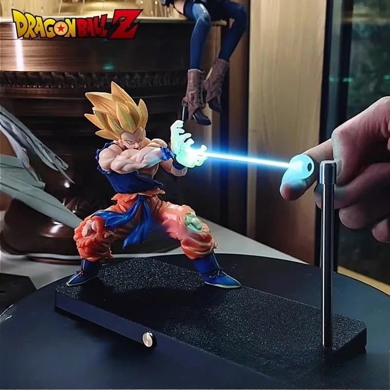 Night light Dragon Ball Super Saiyan Goku - 3D LED desk lamp Kamehameha Wave, decoration for action figures anime, powered by collector's USB