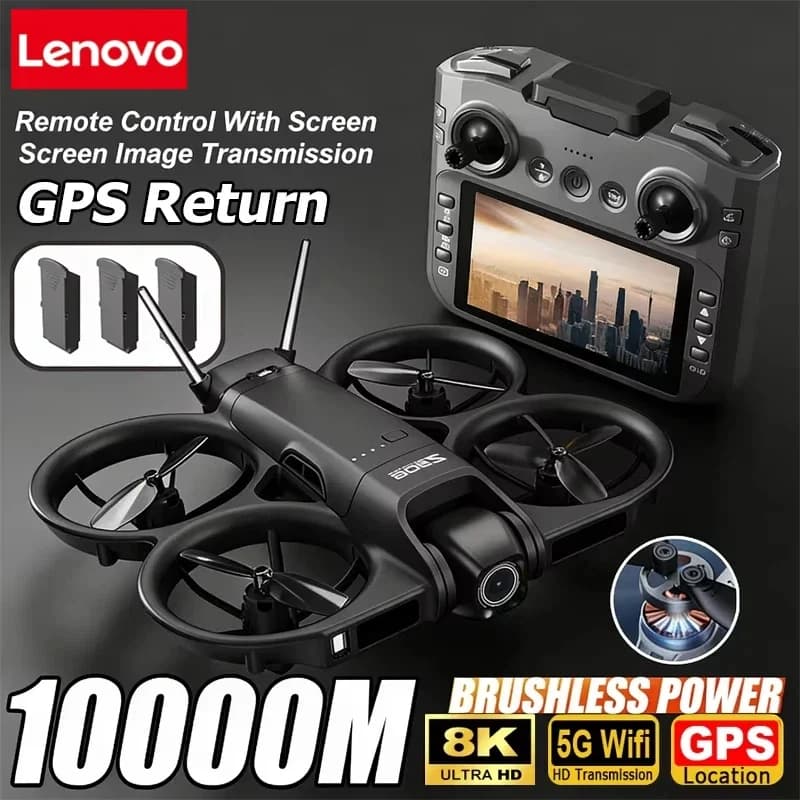 Lenovo Drone 8K Aerial HD Intelligent Avoiding Obstacle with Larger Screen Remote Control Folding Brushless Power GPS Drone 2026