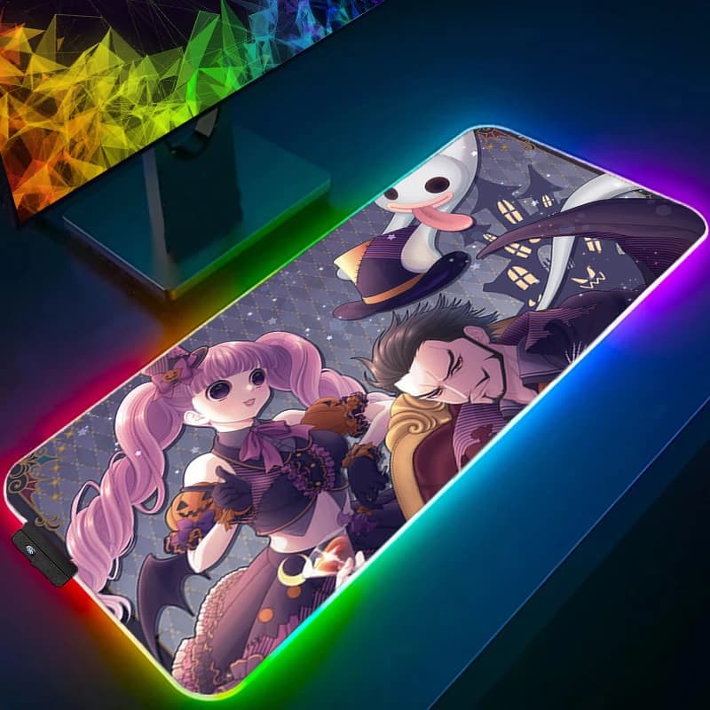 Tappetino per mouse RGB 90x40 cm, pezzo unico, Perona Lockedge, retroilluminato, accessori da gioco, tastiera per computer, tappetino per mouse a LED, tappetino per scrivania