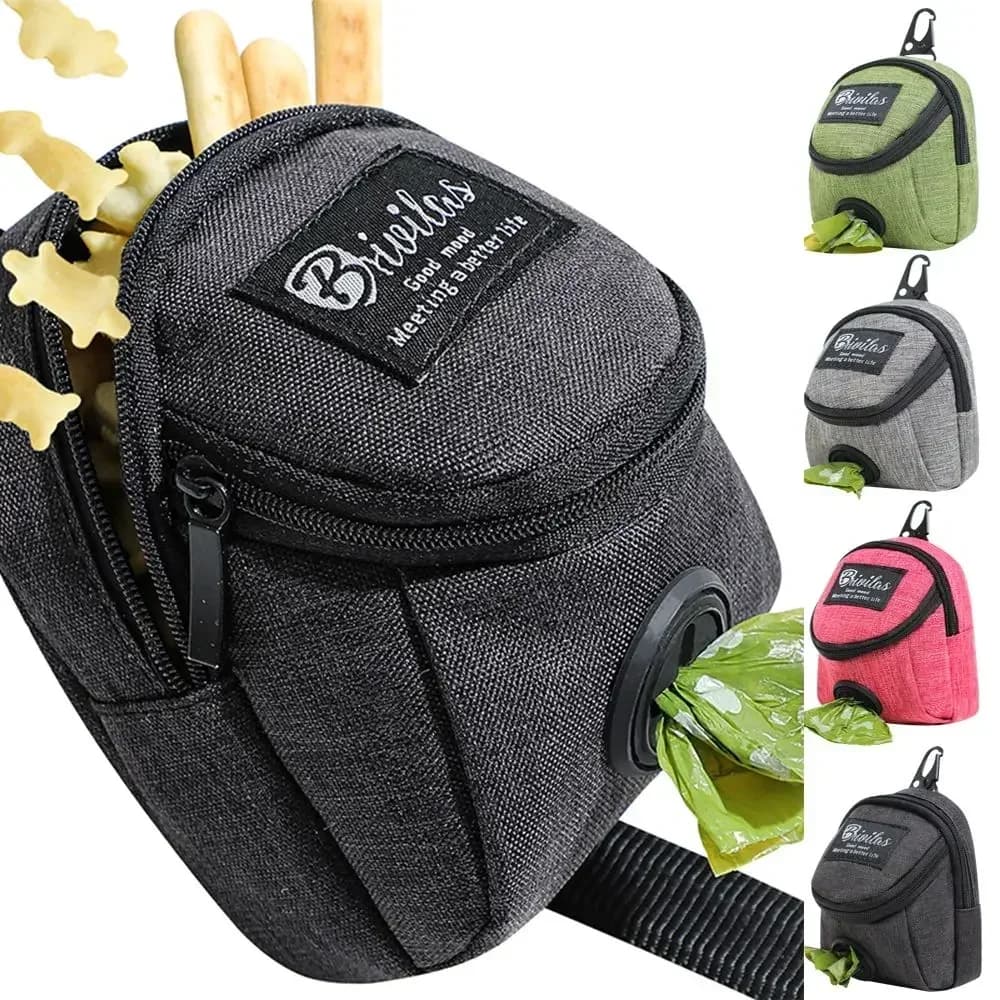 Borsa portatile per addestramento del cane con dispenser per cacca Marsupio da esterno Accessori per ricompensa per snack per animali domestici