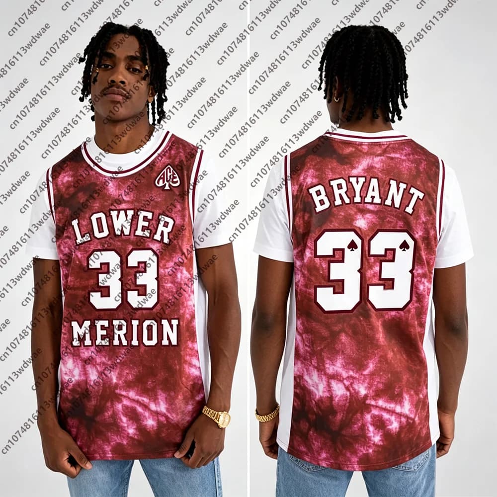 2026 Bryant 33 Lower Merion Basketball Jersey Mesh Sleeveless Men High School Retro Kobe Sports Vintage Streetwear Kid Tank Top