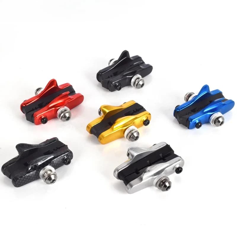 1 paio di pastiglie freno per bici scarpe freno ultraleggere in alluminio pinza per bicicletta da strada blocco di gomma freno per ruote in carbonio a basso consumo
