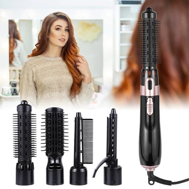 4 in 1 Electric Hot Air Brush Rotating Blow Dryer Comb Professional Hair Styler for Hotel Household Salon Use