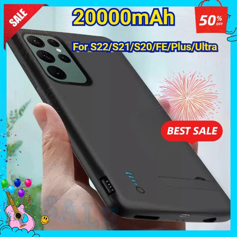 20000mAh Battery Charger Case for Samsung Galaxy S21 S20 S22 Plus Ultra S21FE Portable Charging PowerBank Battery Power Case