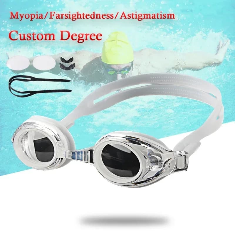 Swimming glasses for myopia anti-fog waterproof diving glasses for water sports myopia/astigmatism custom grade