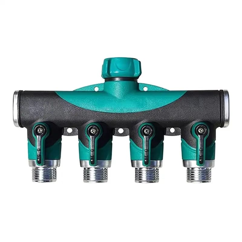 A03F 4 Vie Water Dispenser, Faucet Connector, 3/4" Garden Pipe Double, Plastic Drop Irrigation, New with EU Plug