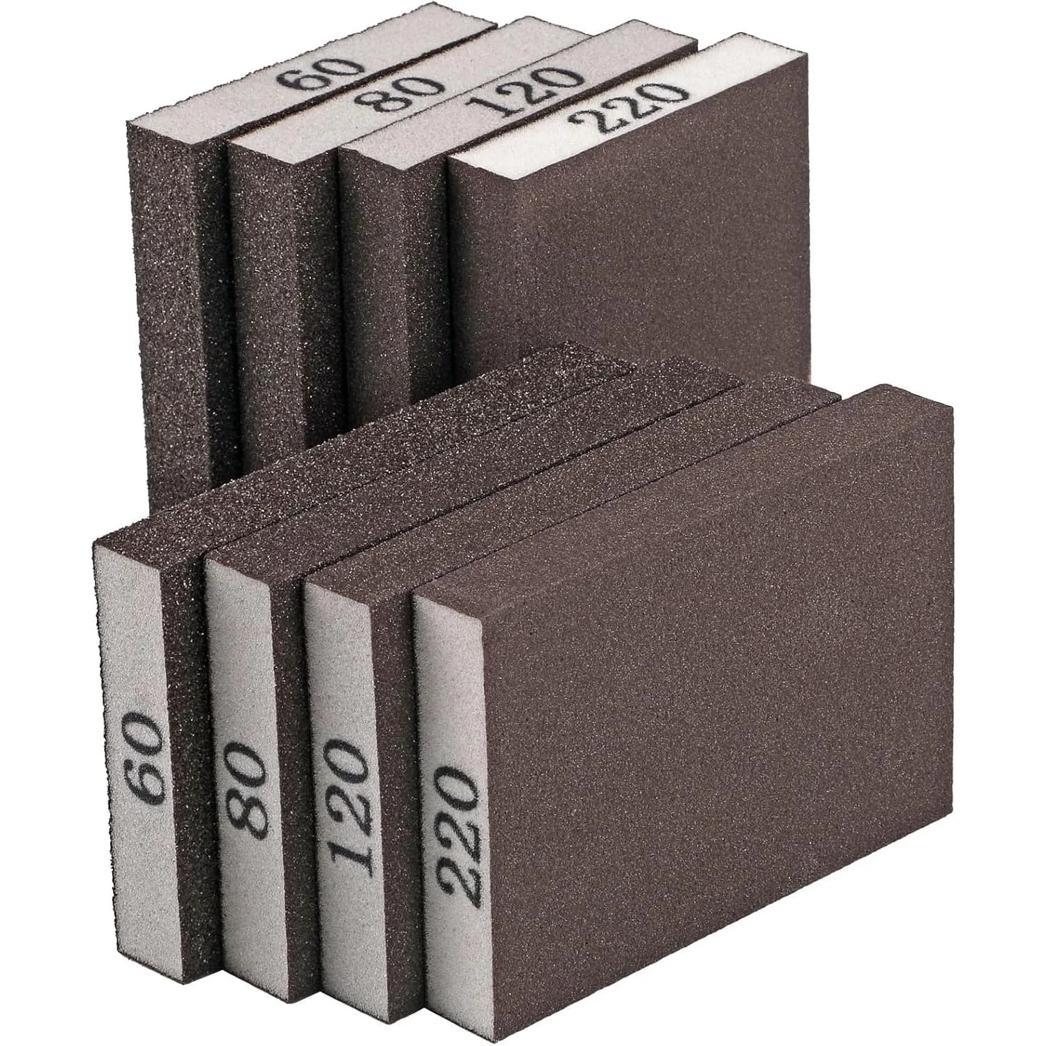 4/8 Pack Reusable Wet Dry Sanding Sponge Block, Drywall Polishing, Wood Surface Sanding and Household Renovation Work