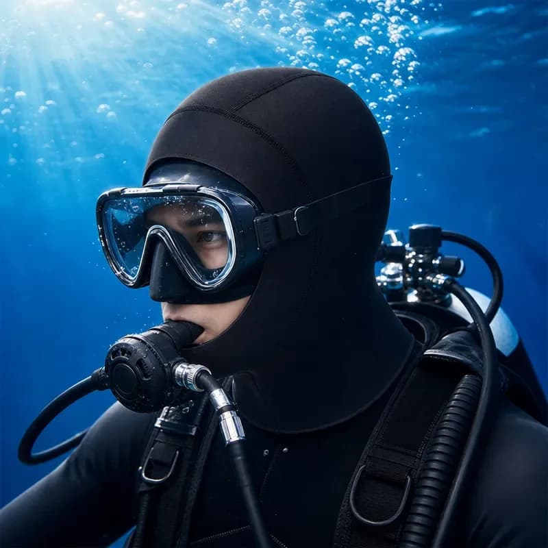 For Manufacturer Wholesale Men Women Swimming Caps 1MM Neoprene Sunscreen Diving Cap Surfing Winter Warm Headgear