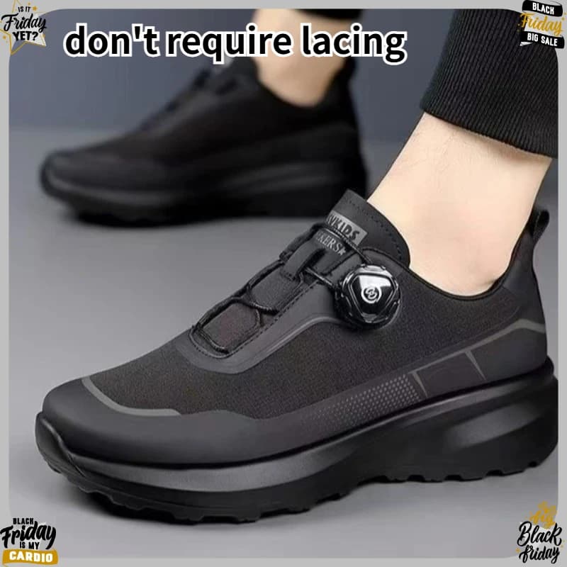 Men's Rotary Buckle Casual Shoes Designer Rotating Knob Sneakers Thick Sole Comfortable Non-slip Outdoor Walking Shoes for Male