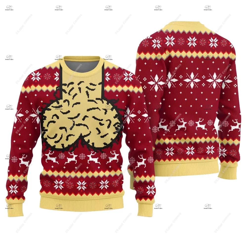 Natale Babbo Natale Pet Cat maglione brutto lavorato a maglia Graffiti Retro Vintage 3DPrint Pullover Harajuku Casual Divertente maniche lunghe 43