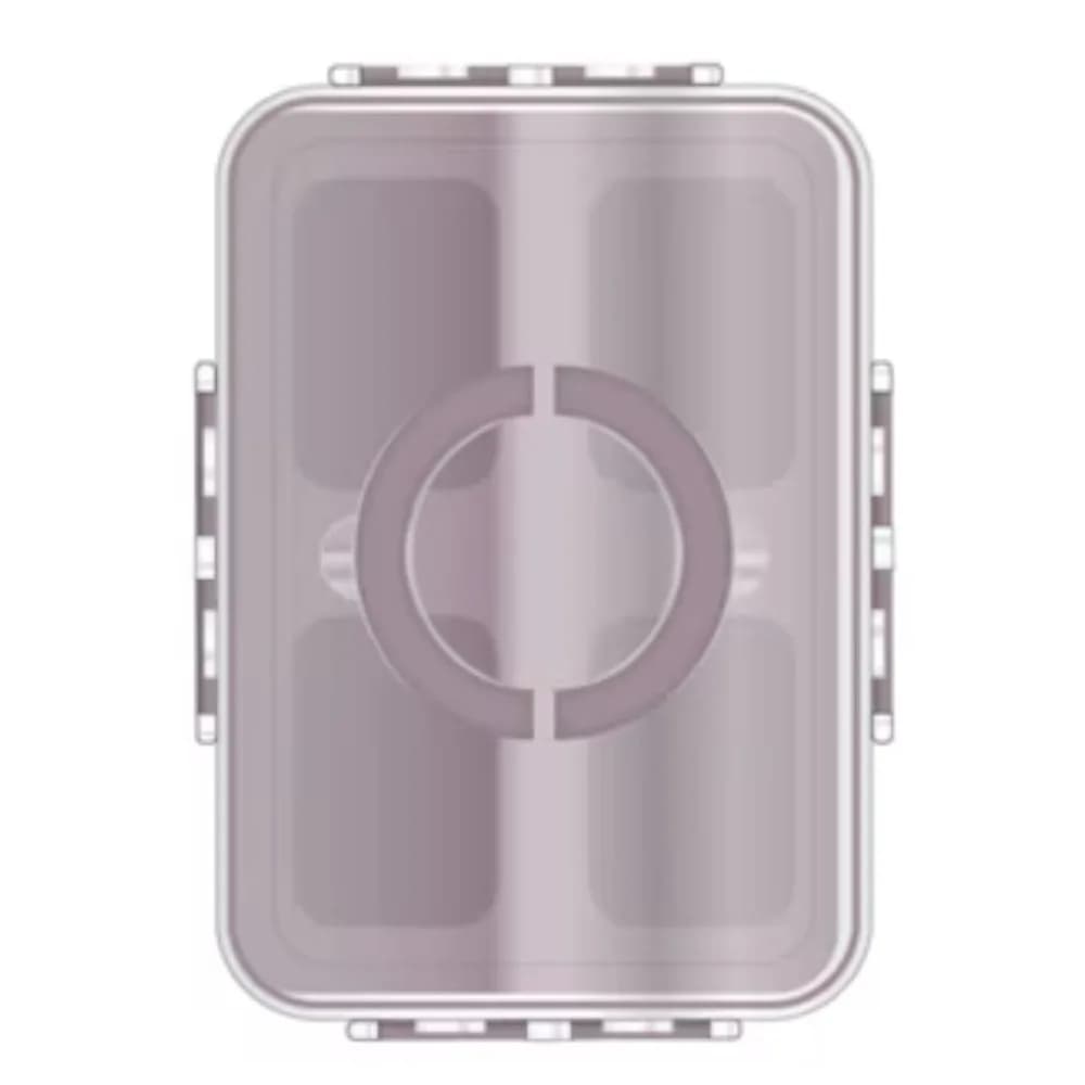 4-Compartment Mini Snack Box Food Storage Container, Purple Portable Bento Lunch Box for Charcuterie, Office, School, Dishwasher Safe Leakproof Commute Essentials