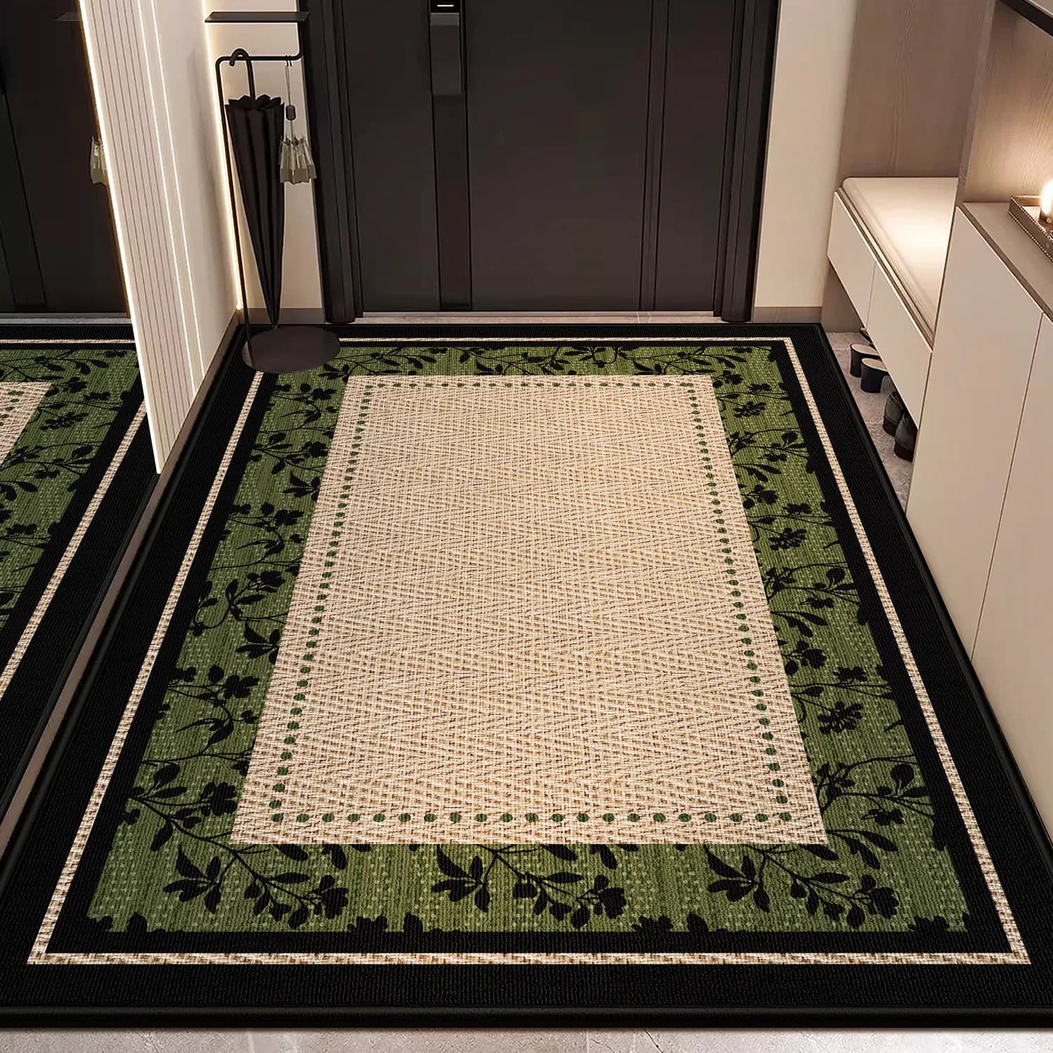 Luxury Belgian Velvet Door Mat Non Slip Indoor Entrance Rug for Living Room Bedroom Hallway Absorbent Floor Carpet