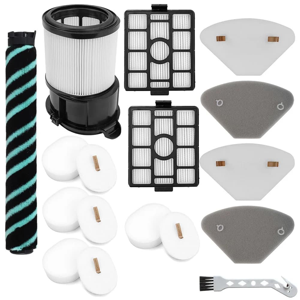 13-piece spare kit for Shark PowerDetect IP3251EUT IP3251C IP3252, roller brush, HEPA foam filters and cleaning tool
