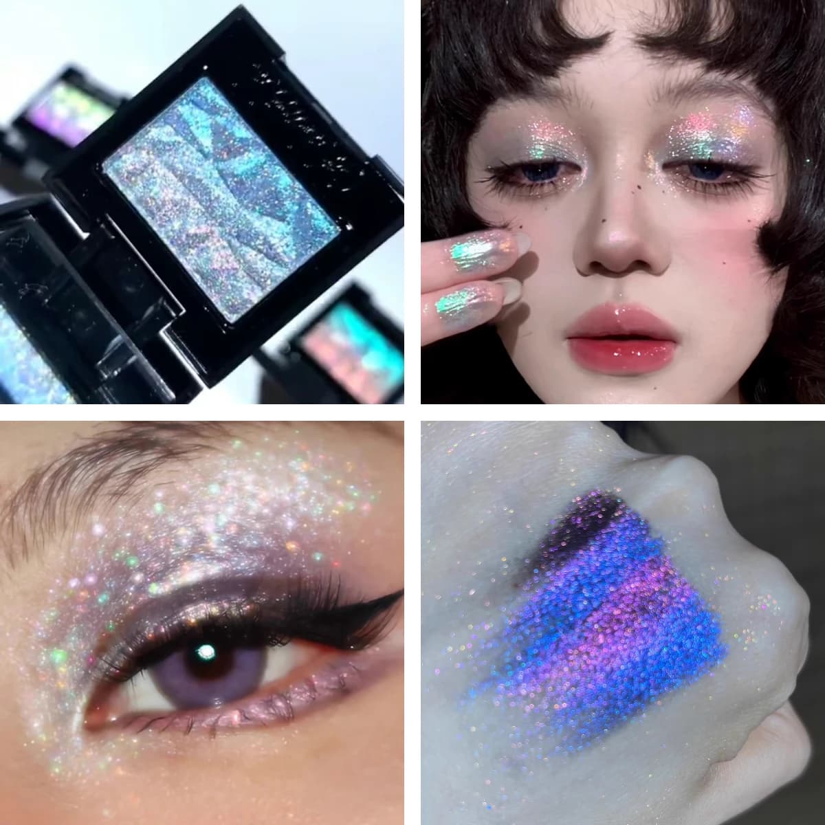 Coldnwild Monochrome Gradual Glitter Camaleonte Eye Makeup High Concentration Highly Pigmented Purple Blue