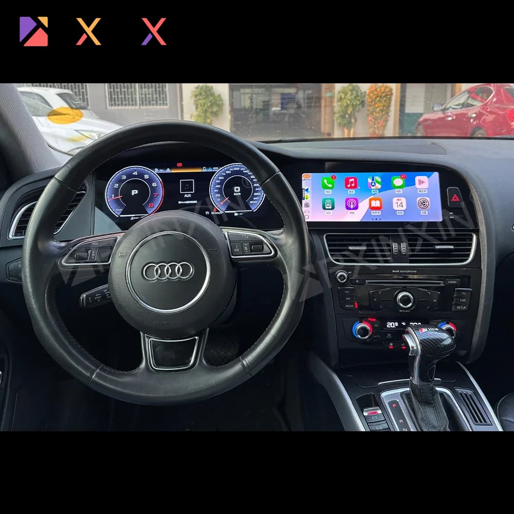 Lettore Multimediale per Auto per Audi A4 2009-2016 GPS Android Auto Carplay Registratore DSP Quadro Strumenti Digitale LCD Doppio Schermo 24.6"