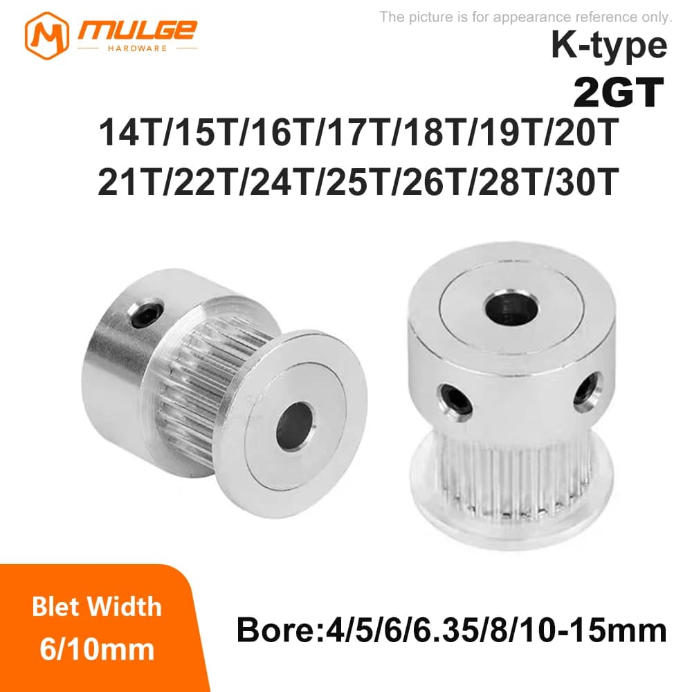 Puleggia 2GT GT2 14T/15T/16T/17T/18T/19T/20T/21T/22T/24T/25T/26T/28T/29T/30T Ruote sincrone Puleggia per cinghia stampante 3D