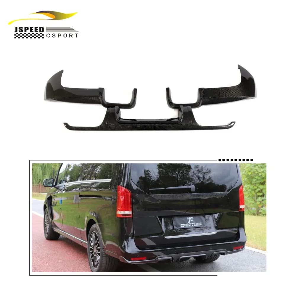 Adatto per spoiler diffusore paraurti posteriore in fibra di carbonio Mercedes-benz Classe V V250 standard 2016-2018