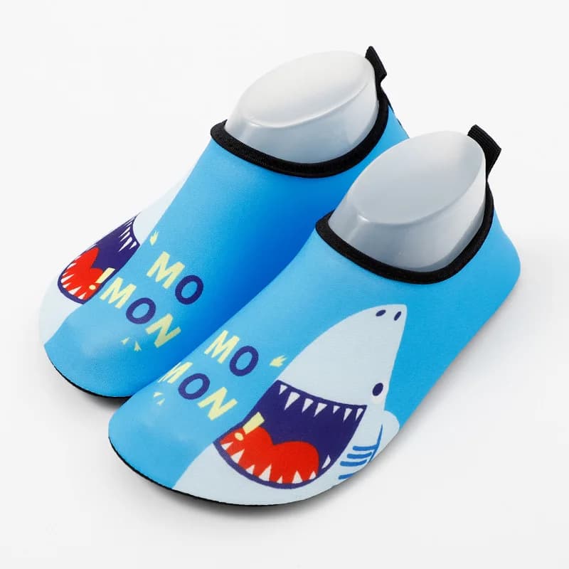 Scarpe da spiaggia per bambini con stampa suola morbida antiscivolo, scarpe da trampolino per esterni e tracciamento del fiume, calzino per sport indoor