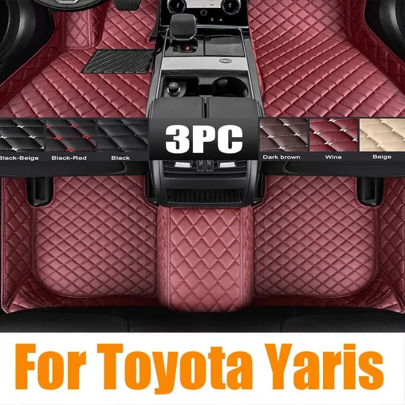 Per Toyota Yaris XP130 MK3 Vitz 2012 2015 2016 2017 2018 2019 Auto Personalizzata TPE Zerbino Impermeabile Tappetini Auto tappeti Accessori 05