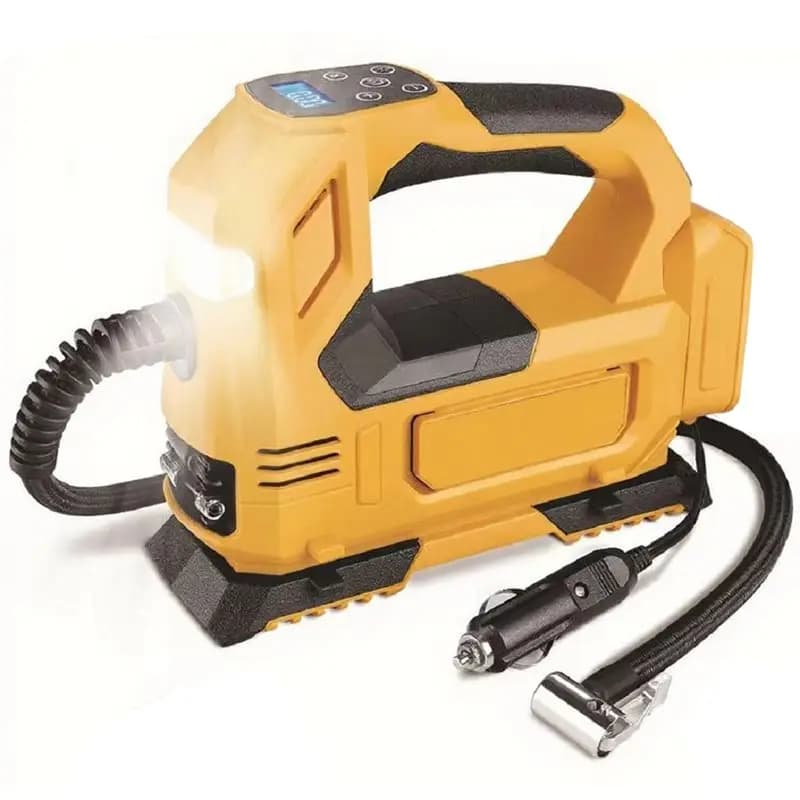 【ACCESSORI ELETTRONICI】Pompa Gonfiabile Elettrica Senza Fili, Compressore d'Aria per Pneumatici Auto 18V Senza Batteria