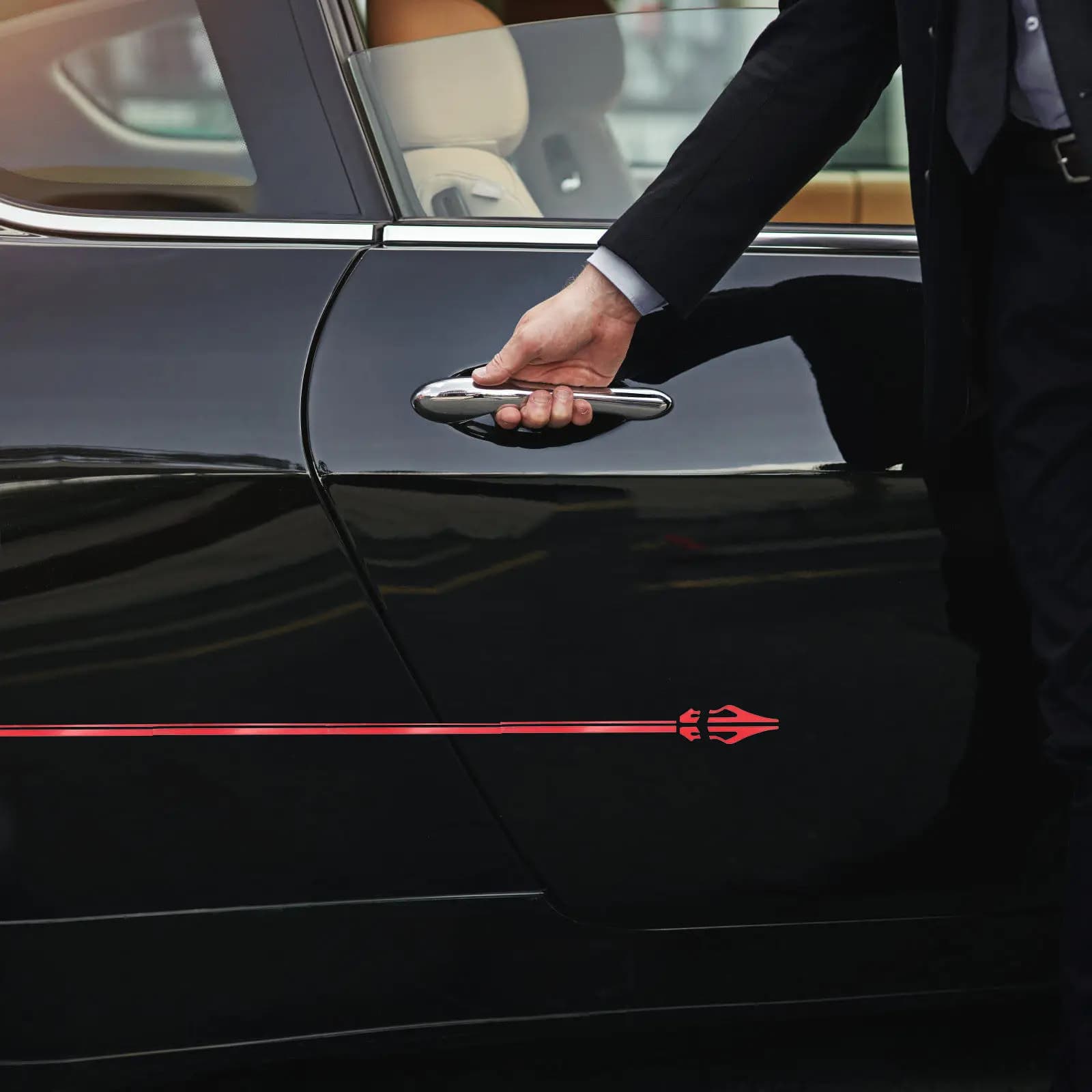 Set di Strisce Laterali per Carrozzeria Auto, Adesivi Decorativi per Fai-da-Te, Strisce da Corsa, Decorazione per Paraurti e Porte Laterali