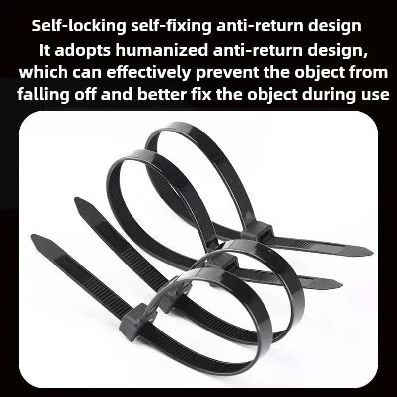 Excellent Self-locking Nylon Cable Tie High Temperature Flame Retardant Cable Tie 2.5x100mm Industrial Grade Cable Strap