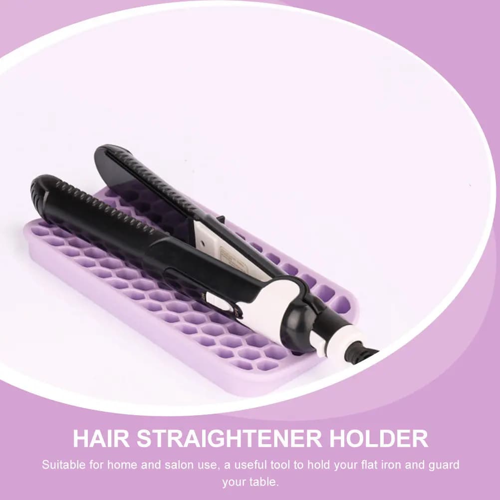2 Pieces Premium Protective Mat in Silicone for Hair Tools, Plate, Iron Hairpins, Flexible Anti-slip Protection for Worktop