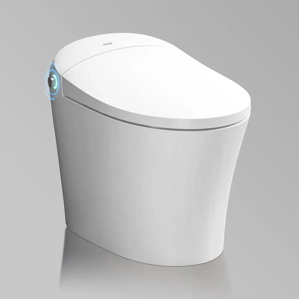 Heated Toilet, Upmarket Compact Toilet, Smart Toilet with Heating Seat, Small TanklToilet with Blackout lush, Sot Close Cover, 2