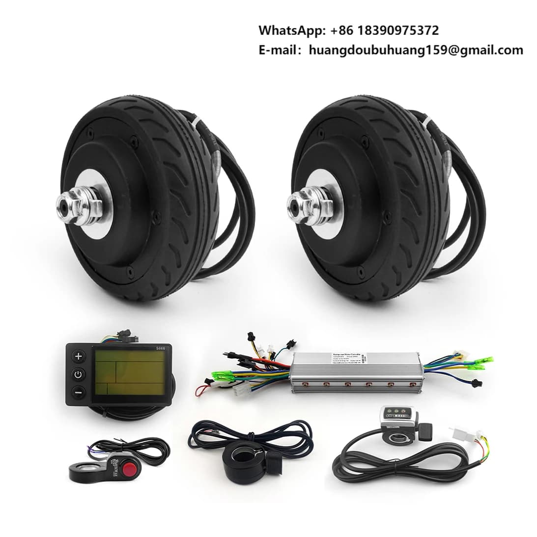 Kit di Conversione per Scooter Elettrico con Motore BLDC da 200W, Doppio Azionamento, Senza Ingranaggi, Ruota da 5 Pollici