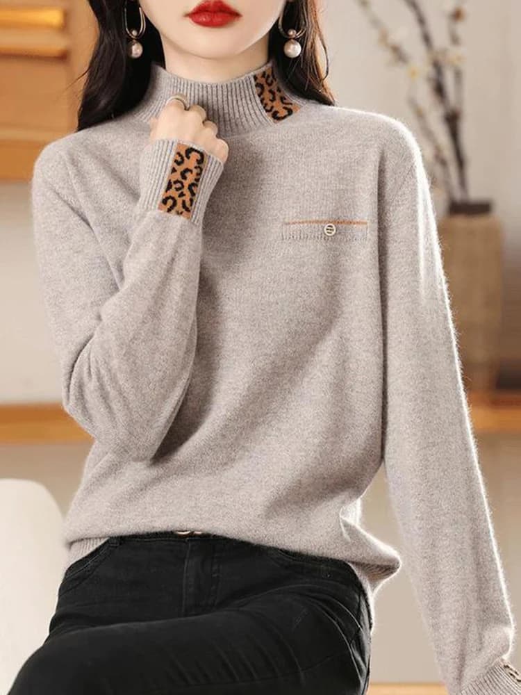 Maglioni spessi mezzo collo alto donna morbido maglione di Cashmere caldo autunno inverno manica lunga lavorato a maglia maglione femminile Pullover top