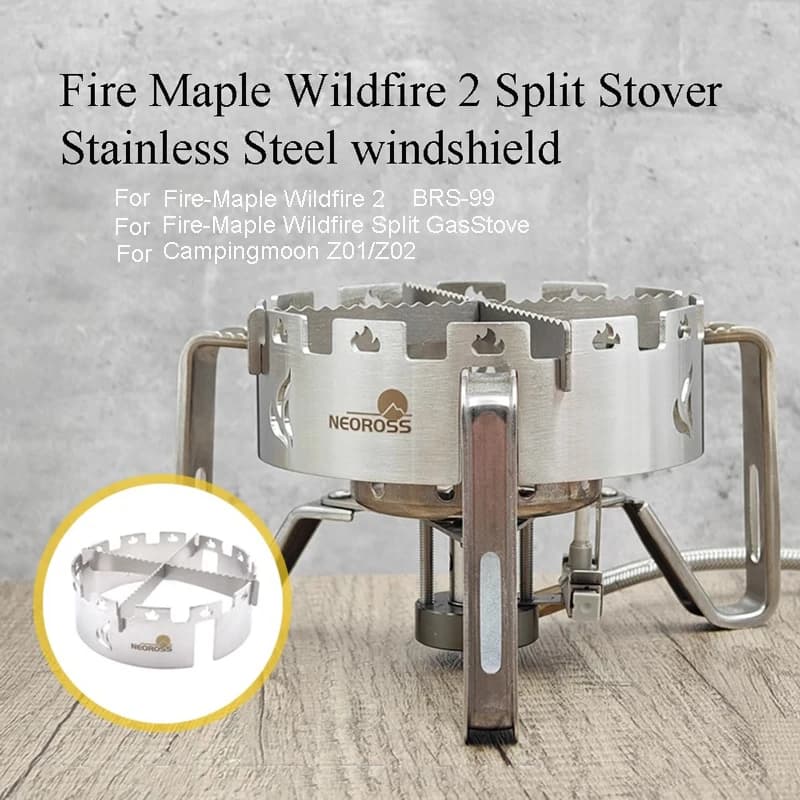 Frangivento per Fire-Maple Wildfire 2 Brother BRS- 99 Campingmoon Z02/Z01 campeggio all'aperto Picnic fornello a Gas accessori Wind Guard