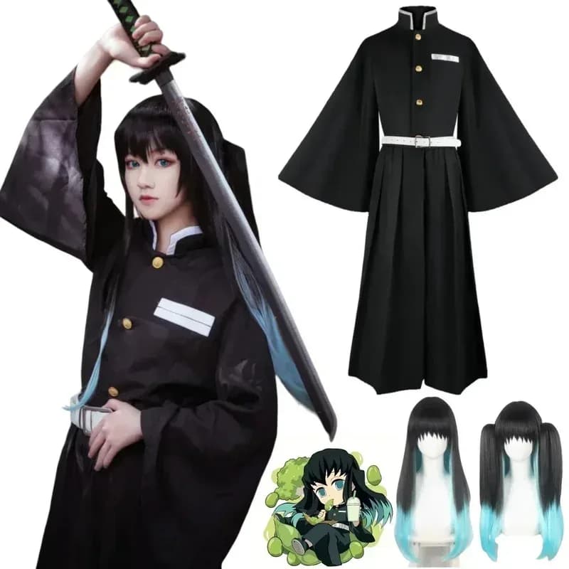 Tokitou Muichirou Costume Cosplay Anime Comic Party Abbigliamento Parrucca Costumi di Halloween Uniforme per bambini adulti Bambini Lady