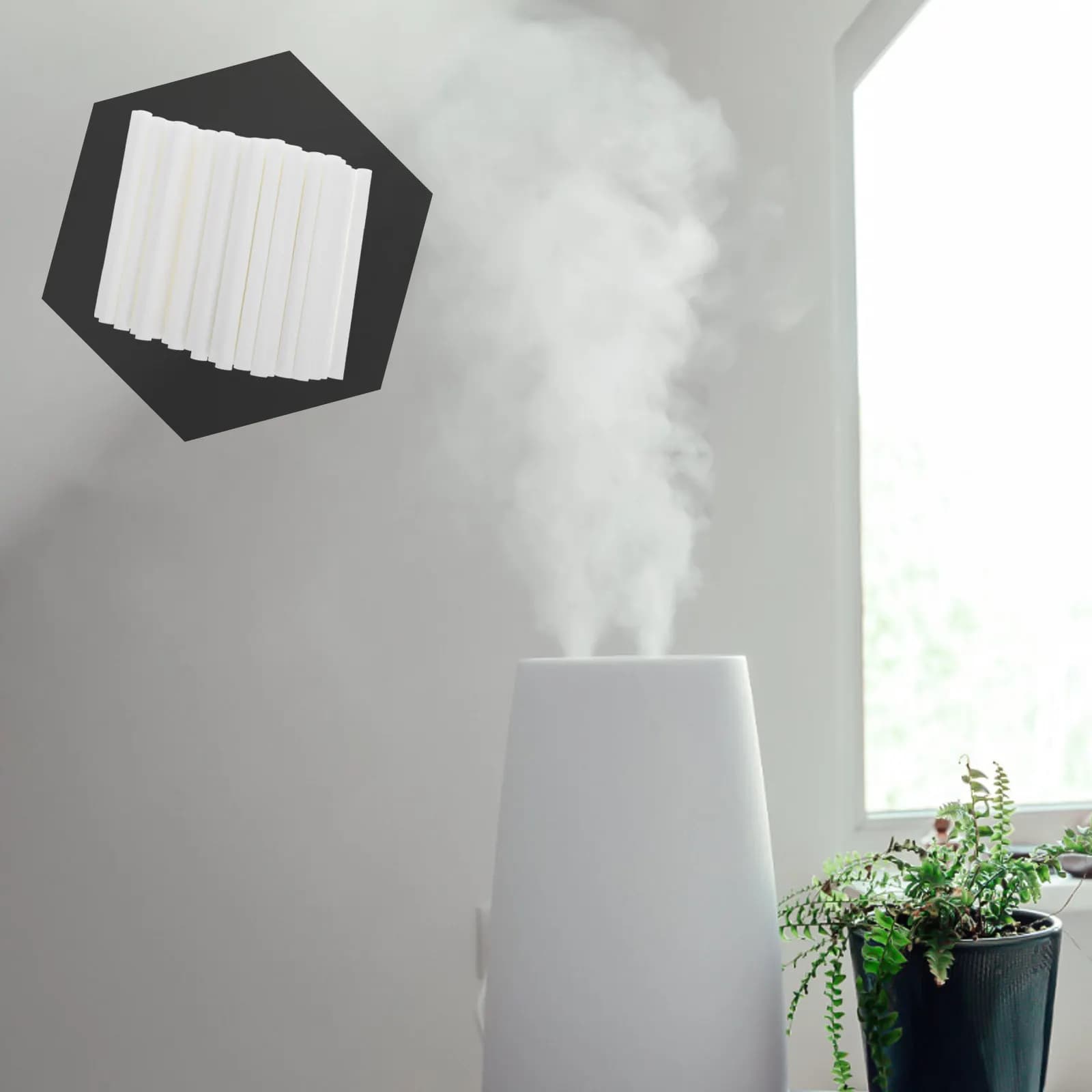 50 Pezzi Filtri in Cotone per Diffusore di Fragranze, Ricambi per Diffusori di Profumo, Filtri in Cotone per Mini Umidificatori Auto