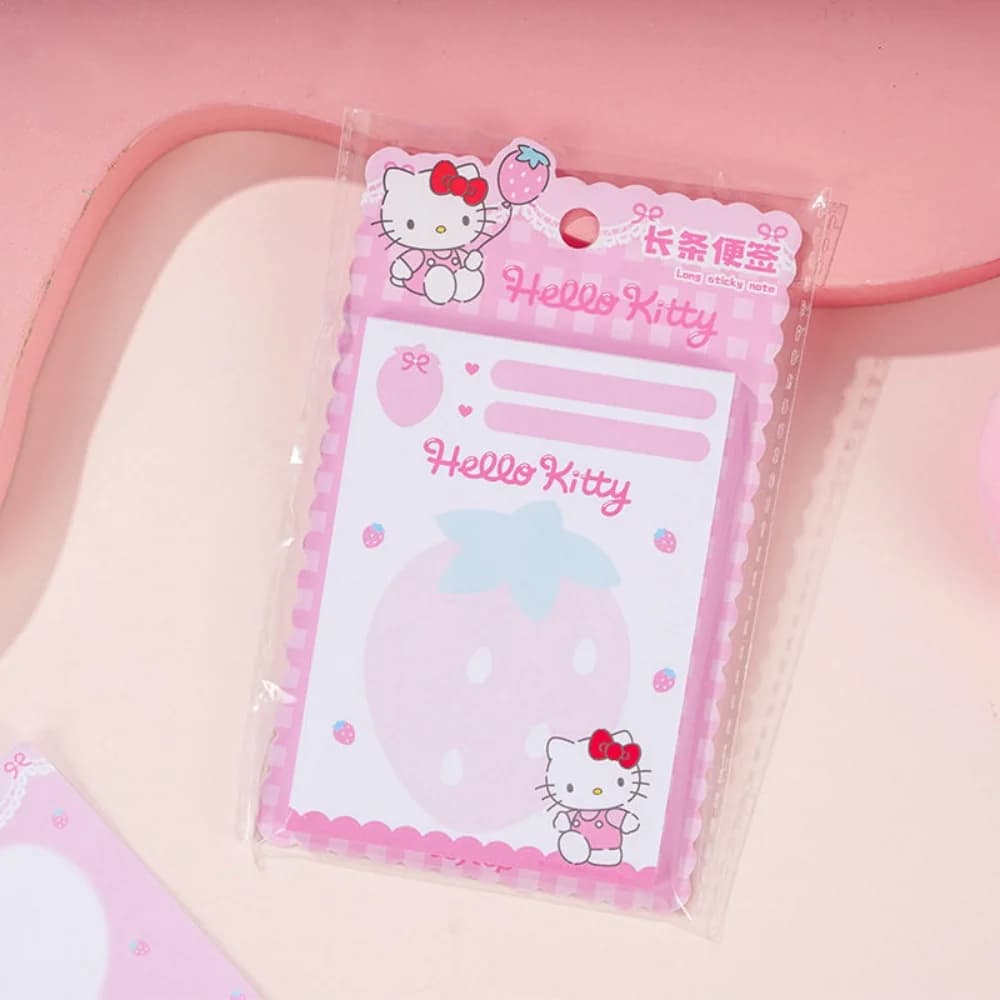 Blocco Note Adesivo Lungo Originale Sanrio Hello Kitty, Design Kawaii Cartoon, Quaderno per Ragazze e Studenti, Agenda Giornaliera