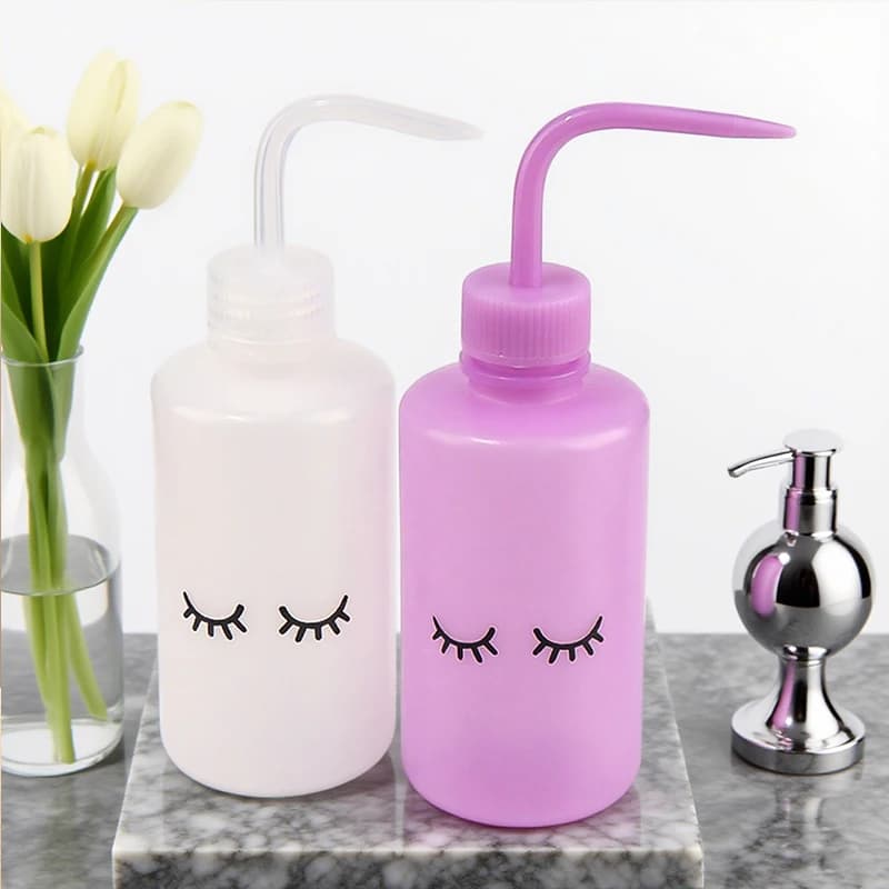 250ml Lash Logo Bottiglia per la pulizia delle ciglia finte Beccuccio curvo Detergente Annaffiatoio Rimozione sopracciglia Bottiglia di lavaggio Strumenti per il trucco