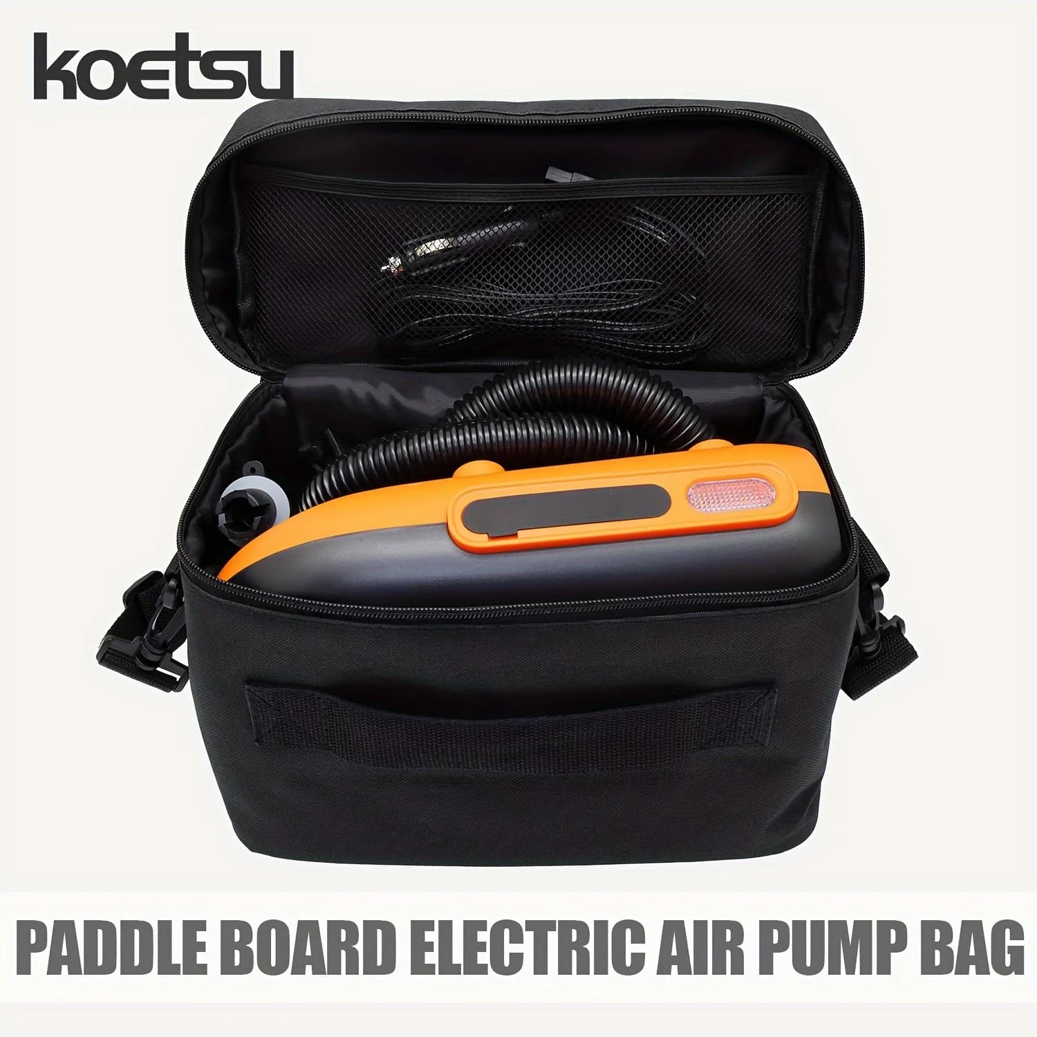 KOETSU Borsa per pompa ad aria Sup con tracolla staccabile compatibile con la maggior parte delle borse per pompa elettrica per paddle board