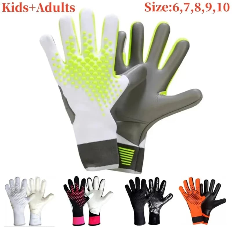 Nuovi guanti da portiere per adulti Guanti da portiere Addensare Lattice Calcio Calcio Protezione antiscivolo Calcio Bambini Uomo Guanti da portiere