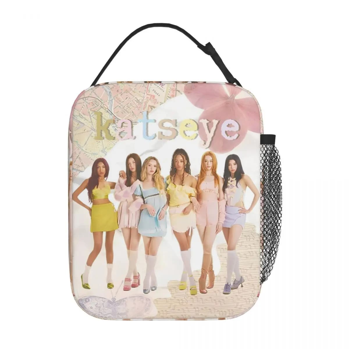 Borsa termica per borse per il pranzo Katseyes Kpop Contenitore per pasti Sophia Lara Megan Borsa grande per il pranzo Borse per alimenti Viaggio in ufficio