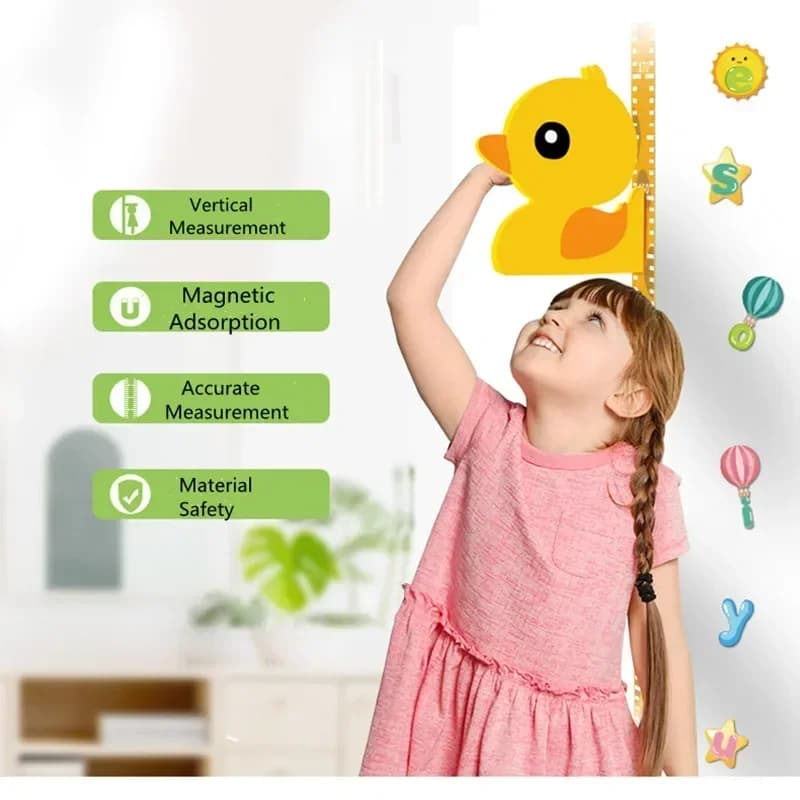 Adesivi tridimensionali rimovibili per altezza cartone animato 3D Parete autoadesiva per bambini con aspirazione magnetica