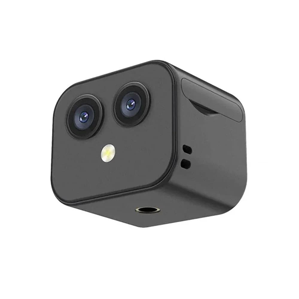 Telecamera WiFi 4K Wireless con Doppia Lente e Angolo di Visione 170° ° Telecamera Wireless Magnetica con Angolo Ampio, Controllo Remoto tramite APP, Interfono Bidirezionale e Batteria Integrata