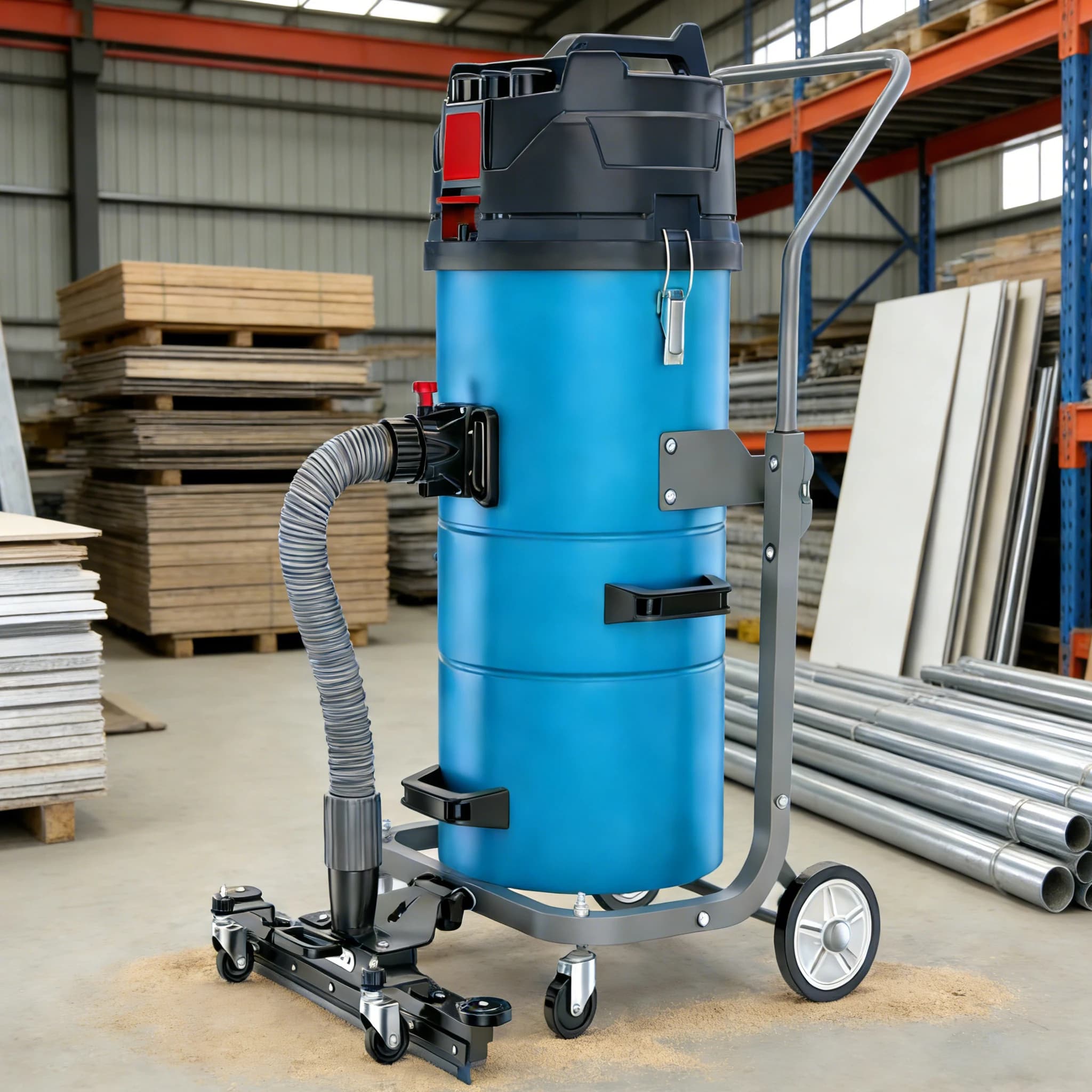 Industrial Vacuum Cleaner with Water Filter 5400W 26Kpa, 80L, Portable, for Dry and Wet Cleaning, for Commercial Use and Multisectoral