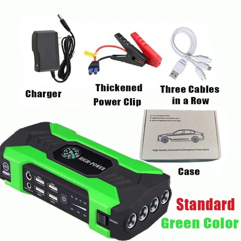 28000mAh 800A Auto Salto di Avviamento Dispositivo di Avviamento Accumulatori E Caricabatterie di Potere Portatile Batteria Avviamento Lanciatore Per Auto Booster Articoli 3000A