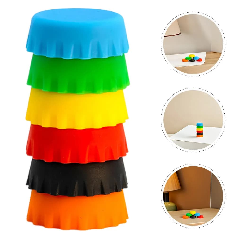 Set di 6 Ciotole in Silicone per Rettili, Bordo Largo 3Cm, Superficie Liscia Antiscivolo, Piatto Poco Profondo per Acqua e Cibo, per Piccoli Animali e Terrari
