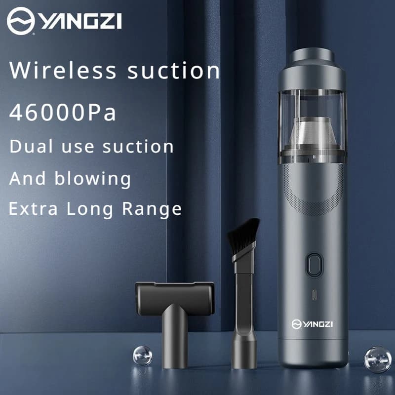 Aspirapolvere portatile portatile Aspirazione ciclonica 25000PA 35000PA 46000PA Mini raccoglitore di polvere wireless per la pulizia della casa e dell'auto