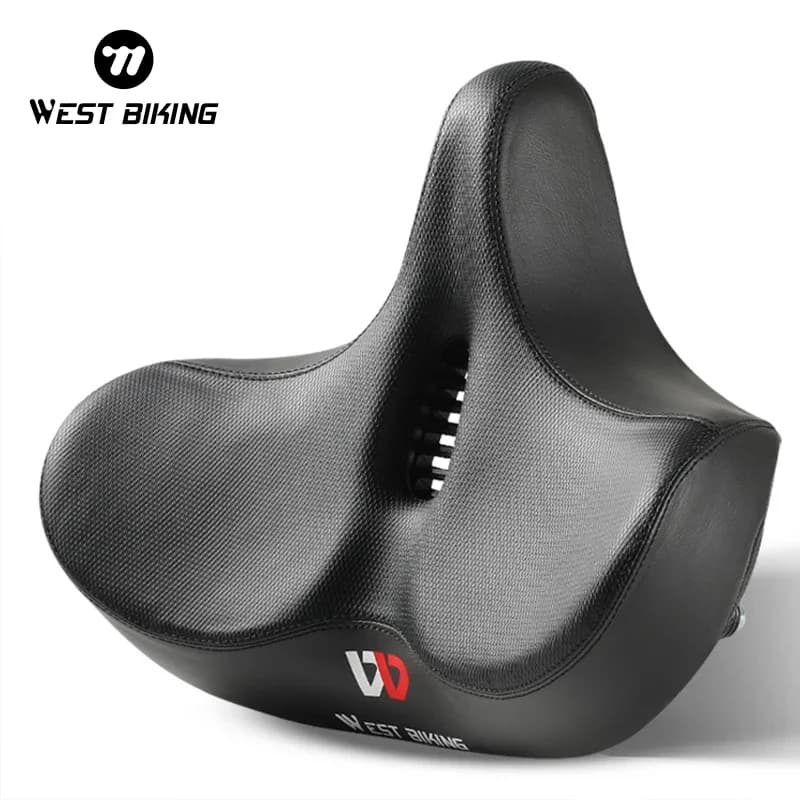 WEST BIKING Sella per bicicletta ergonomica Ciclismo a lunga distanza Cuscino allargato e addensato Sella per bici da turismo MTB Comodo sedile per bici elettrica