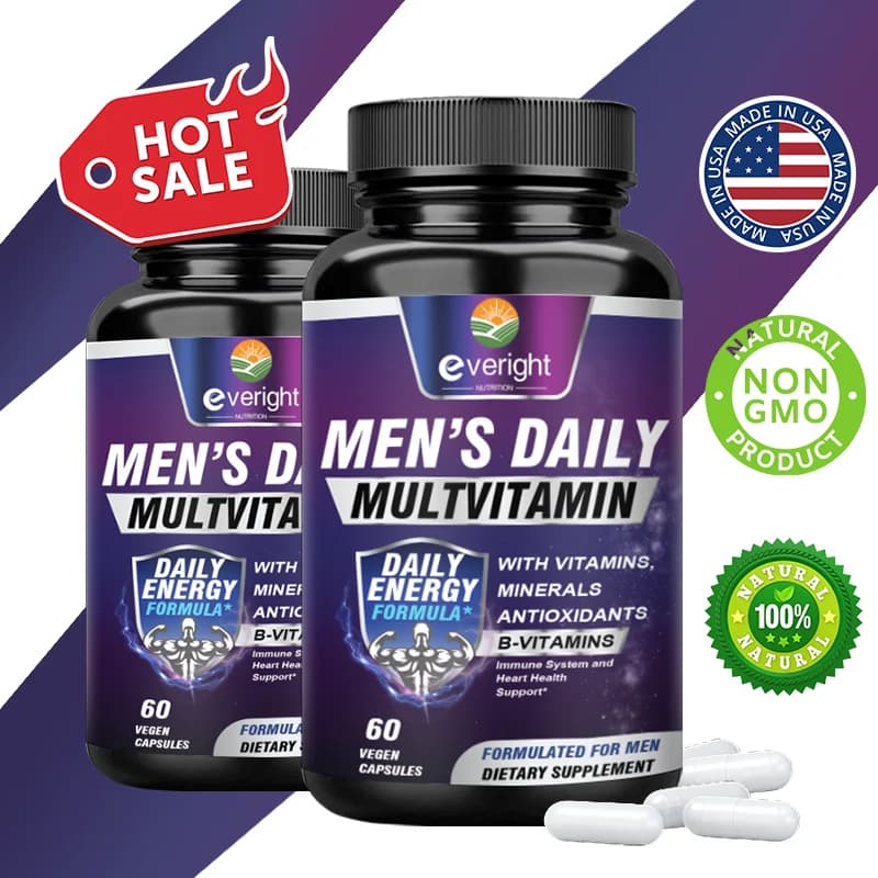 Multivitaminico da uomo – Immune Boost con vitamine A, B12, C, D | Energia quotidiana e non OGM